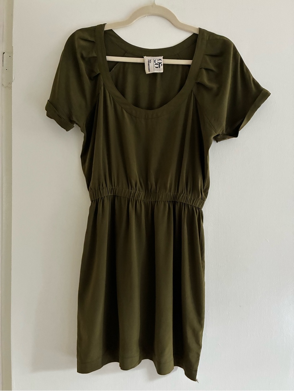 Twelfth Street by Cynthia Vincent Olive Short Sleeve Scoop Dress *MOVING SALE*